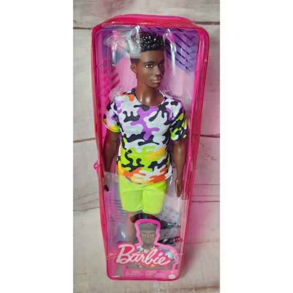 Mattel African American Young Man Collectible Doll With Colorful Shirt - Picture 1 of 13
